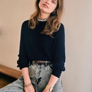 Sezane Pedro Jumper, Size L Navy